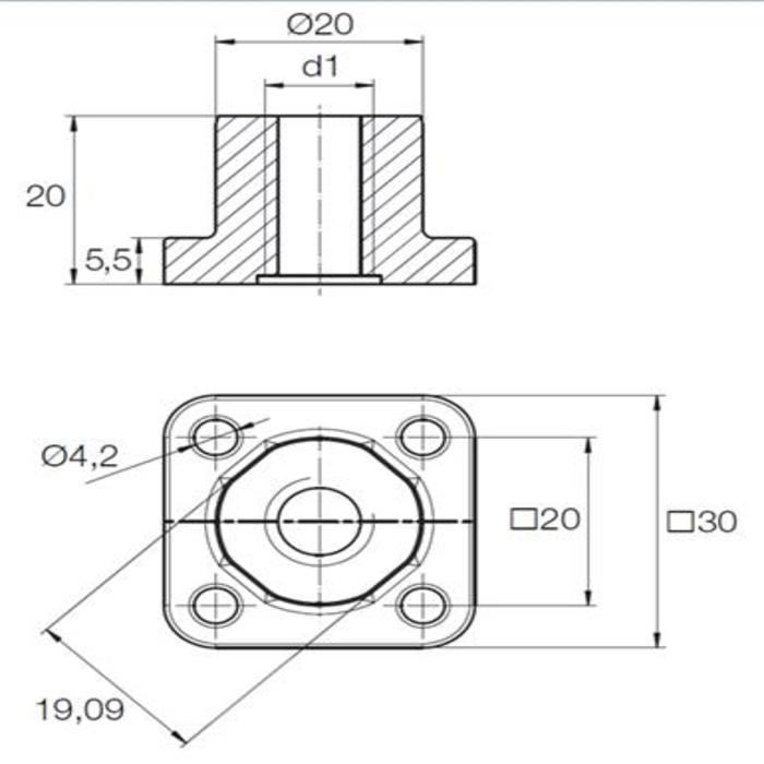Trapezgewindemuttern aus iglidur® J TR10X2