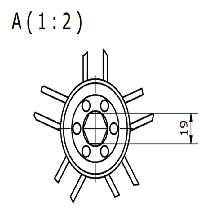 Einbaurad 304,8 mm mit PVC-Felge