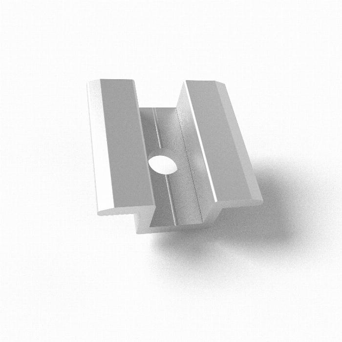 Collier central en aluminium pour vis M8 Type U