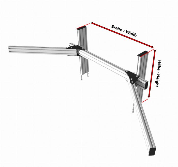Met deze configurator kunt u uw simrig monitorstandaard op maat maken.