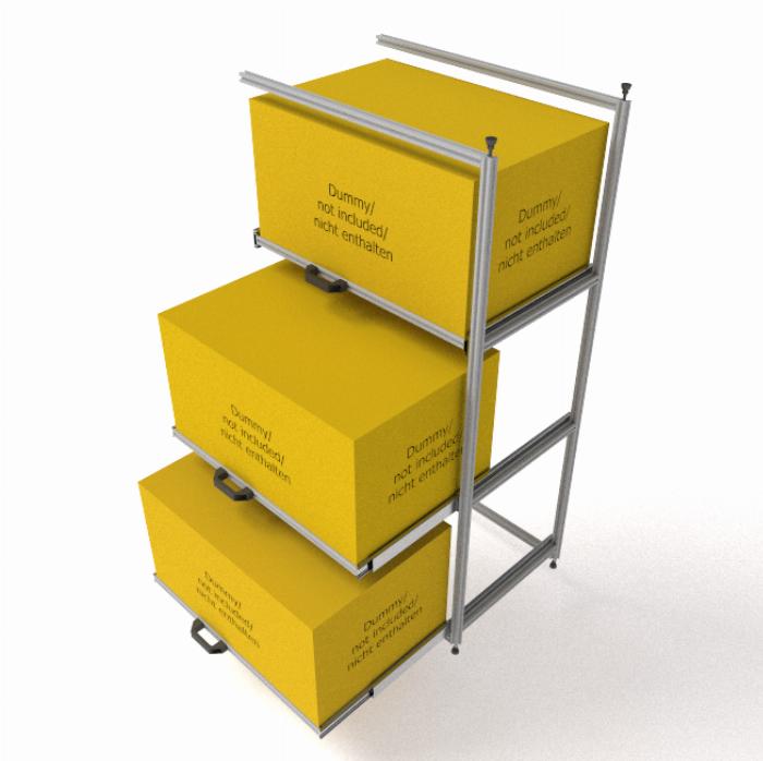 Garageconfigurator achteraan met telescopische schuiver /Extra modules